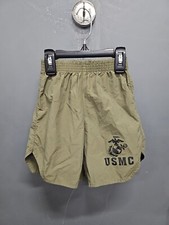 Boys Trooper USMC Green Athletic Shorts Sz XS