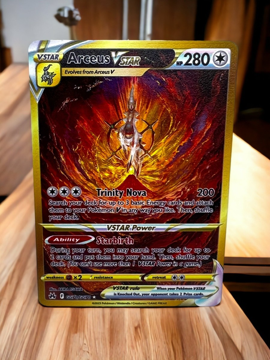Arceus VSTAR Gold Metal Pokemon Card Collectible Gift