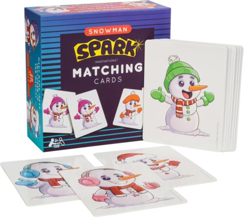 SPARK INNOVATIONS Snowman Matching Card Games, Kids Memory Game, Family Fun,...