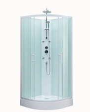Duschtempel Fertigdusche Duschkabine glas komplett dusche 85 x 85 x 223 cm Weiß