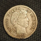1908 **D** BARBER SILVER DIME ***NICE COIN!*** - FREE SHIPPING! X7110