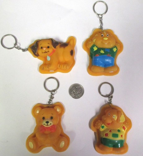 LOT OF 12, 24--3 INCH LONG ANIMAL DESIN SOFT RUBBER "CHIRPING"KEYCHAIN - Picture 2 of 3