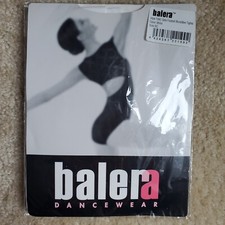 Balera Dance Ware Footed Microfiber Tights T99C White Girl's Size SC Danceware
