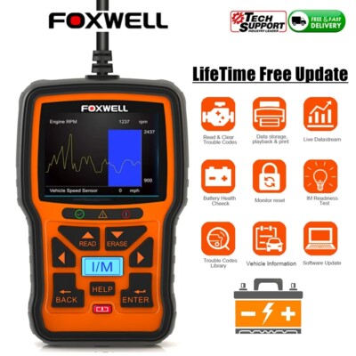 FOXWELL NT301 Plus 2 in 1 Auto Motor OBD2 Scan Diagnose Codeleser Batterietester