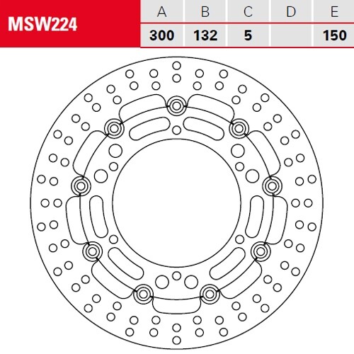 Disco freno per Hyosung GV 650 i Sportcruiser versione EA KM4VP55A 10 TRW MSW224 - Foto 2 di 3