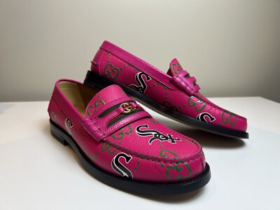 NIB Rare Gucci x MLB Chicago White Sox GG Print Leather Size UK8