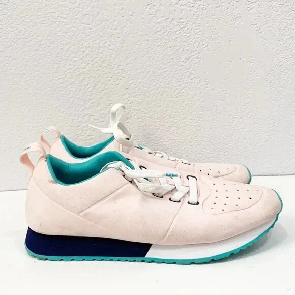 Zapato para correr NATIVO para mujer talla 7 rosa pastel Cornell bajo con cordones atlético femenino Foto 3 de 4
