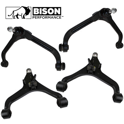Bison Performance 4pc Front Upper & Lower Suspension Control Arm Kit For Liberty