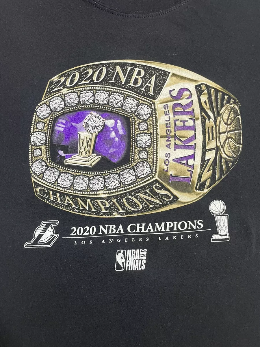 Women's Los Angeles Lakers Fanatics Branded Black 2020 NBA Finals Champions  Official Logo T-Shirt