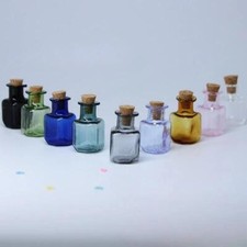 9pcs Mini Glass Wishing Bottles with Corks   DIY Crafts  Decoration Set