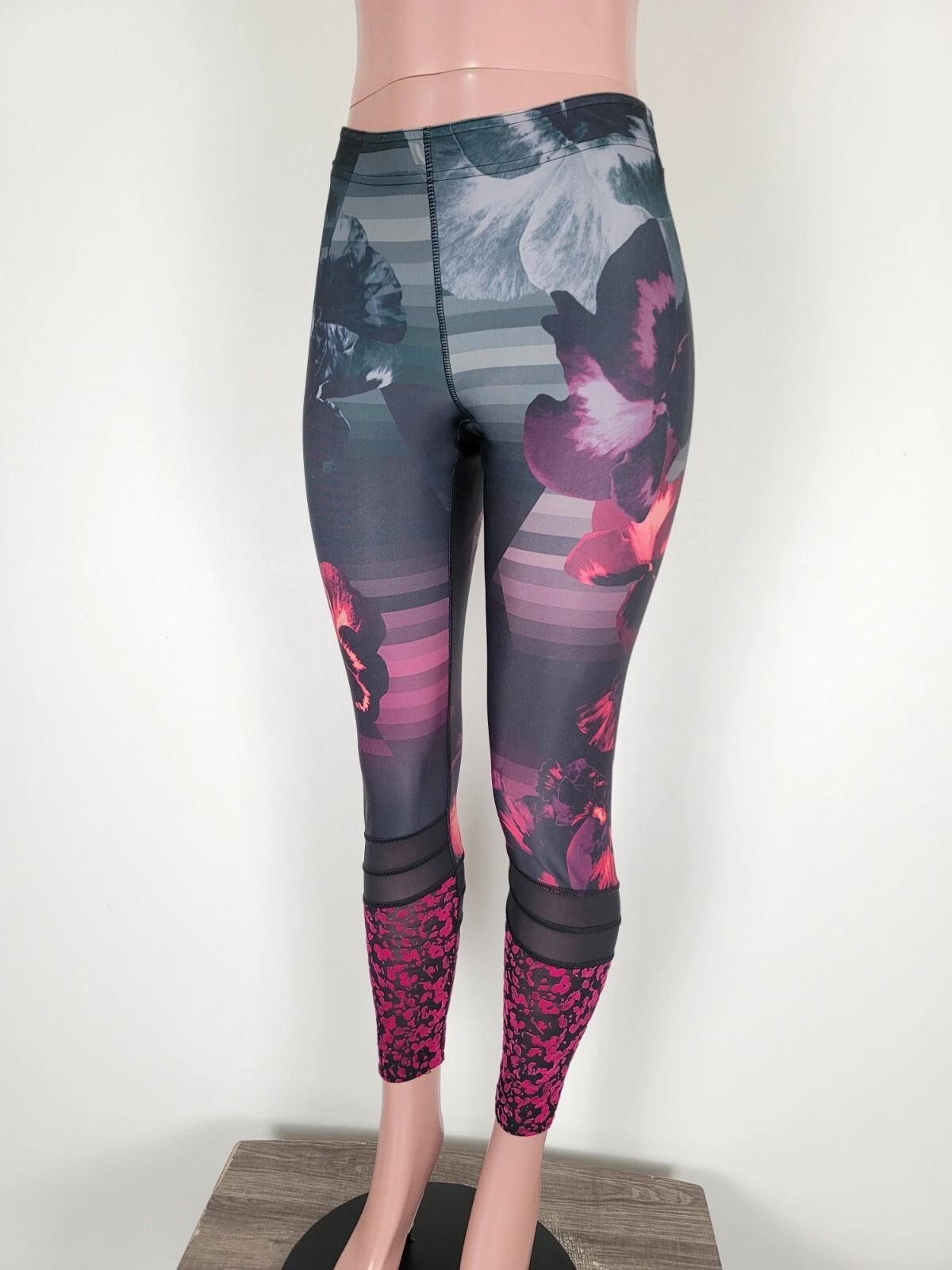 lole sierra velvet mesh floral yoga gym leggings