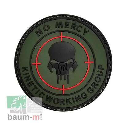 3D Rubber Patch No Mercy Kinetic Working Group Abzeichen Aufnäher Emblem