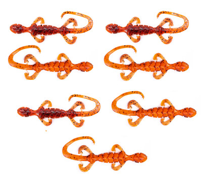 Googan Baits Slizzard GSL_FLM  7'' -- 7 Pack. Flamin Hot