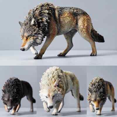 JXK 1/6 Fierce North American Gray Wolf Model Xmas Gift Toy Figure Shooting Prop