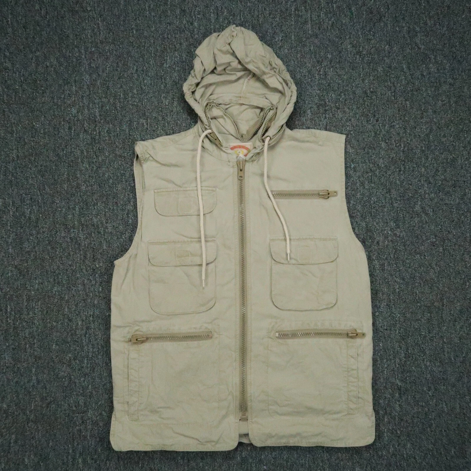 Banana Republic Vest Mens Small Brown Safari Photographer Travel Fishing VTG