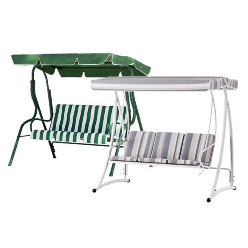 Gardeon Outdoor Swing Chair Garden Bench Furniture Canopy 3 Seater - Picture 2 of 23