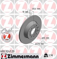 2X Zimmermann 600.3241.20 Bremsscheibe FüR Skoda VW