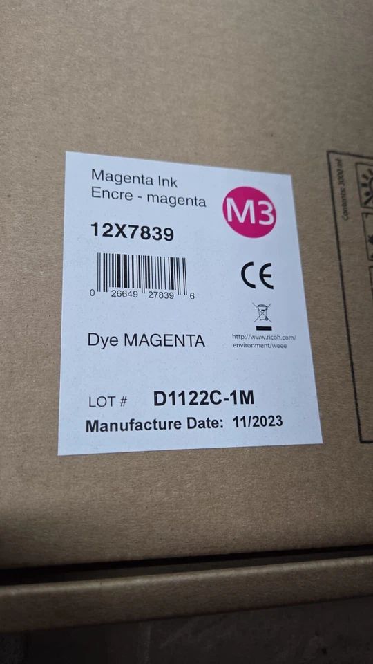 iNFO PRINT 5000 Cyan, Black, Magenta, Yellow Ink  -SET-  4 CARTRIDGES RICOH - Image 3 of 4