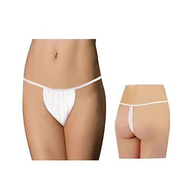 F603-1012 - Deo Disposable White G-String Thong Underwear Spray Tanning ANY QTY