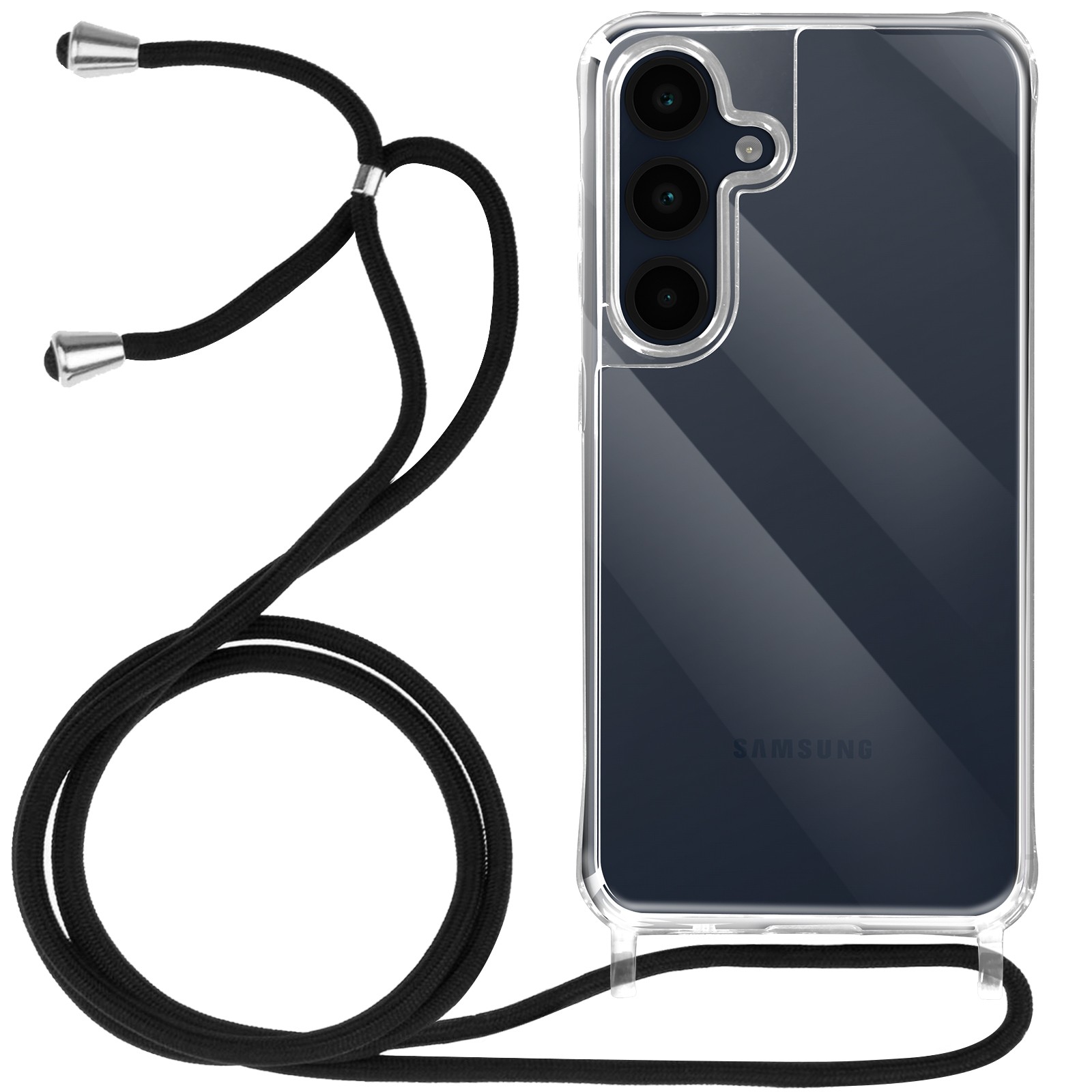 Coque Galaxy A16 antichoc cordon tressé amovible protection silicone transparent
