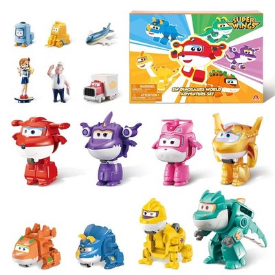 Super Wings 15er-Pack Transforming Toy 2 Zoll Flugzeug Roboter Mini Actionfiguren W
