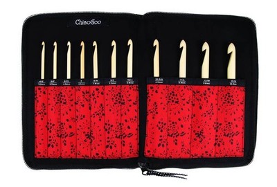 ChiaoGoo SPIN Bamboo Premium Häkelnadel-Set 14,5cm 3,50 10,00mm