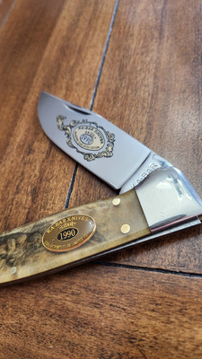 1990 KA-BAR Grizzly Clasp Knife Collectors Club Limited Edition JW