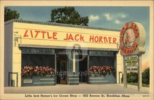 Brookline, Massachusetts MA Little Jack Horner's Ice Cream Shop Tichnor Vintage