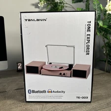 Vinyl Record Player with Bluetooth and External Stereo Speakers, | Vinyl Green