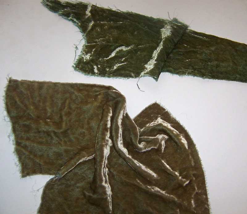 LOT  2 Antique/1920's  OOAK  100% SILK VELVET Remnants