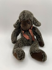 Russ Gray Lamb Sheep 14" Plush Brown Lil Trubbles Stuffed Sherpa Floppy Bow
