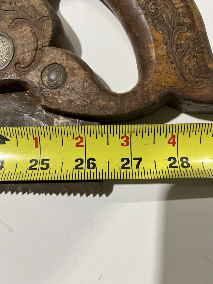 Vintage E C Atkins & Co 26 1/2” Crosscut Skewback Flower Handle 10 PPI - Image 2 of 4