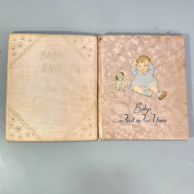 1937 Baby Scrapbook Memory Book 5 Year Photo Girl Betty Jean DOB Livingston TX