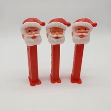 Lot of 3 Santa Claus Vintage Pez Dispensers Candy Old St. Nick