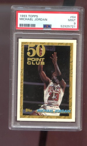 1993-94 Topps #64 Michael Jordan PSA 9 Graded Basketball Card 50 Point Club NBA