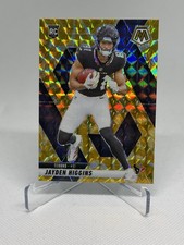 2025 Panini Mosaic Football #346 (Reactive Yellow Mosaic)  JAYDEN HIGGINS [RC]