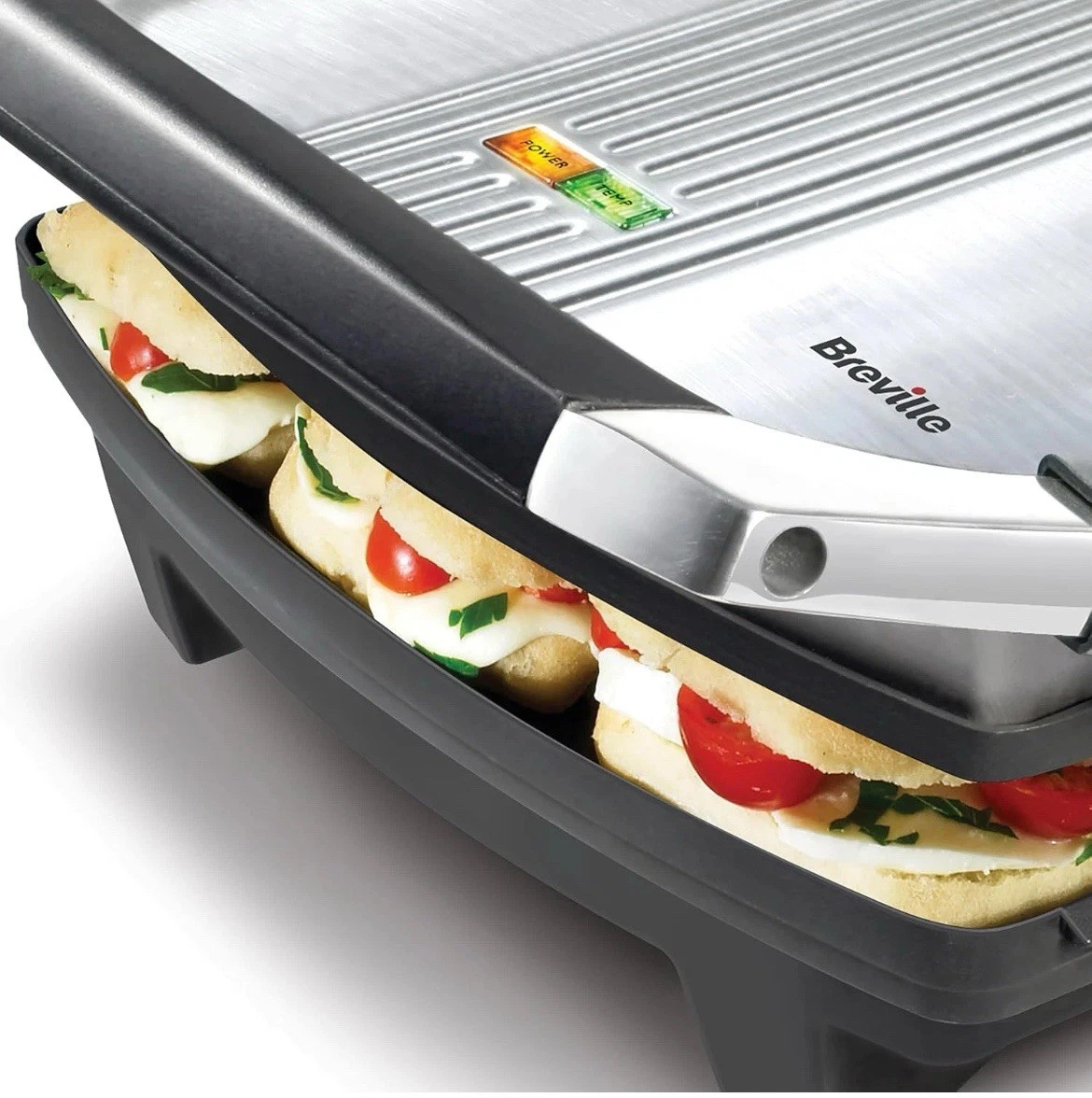 Breville Sandwich/Panini Press & Toastie Maker | 3-Slice | Stainless Steel [VST0