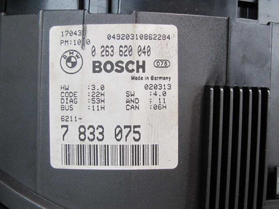 2001 - 2006 年宝马 E46 M3 仪器集群速度计 7833075 — 第 3/4 张图片