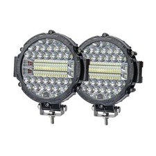 7 Inch Round LED Off Road Lights, 201W 10000lm LED Work Lights PACK OF 2 BLACK
