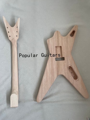 Diy Electric Guitar Kit Dimebag ML Style Mahogany Body Rosewood Fretboard Left - Picture 5 of 16