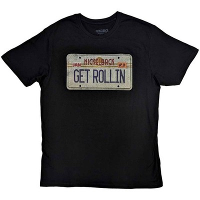 Nickelback Nummernschild schwarz T-Shirt NEU OFFIZIELL