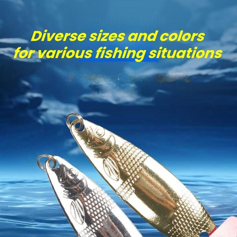 Fishing Lure Kit 16 Pcs Sets Trolling Jigging Lure Metal Spoon for Bass Pike