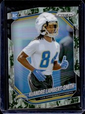 2025 Panini Prizm KeAndre Lambert-Smith Forest Camo Rookie RC #/15 Chargers