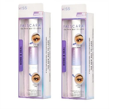 Kiss Falscara Bond & Seal Wimpernkleber 1/2er Pack Pflegende Anwendung Biotin