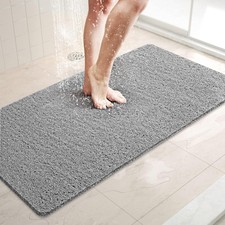 LuxStep Shower Mat Bathtub Mat,36x16 inch, Non-Slip Bath Mat with Drain, Quick D