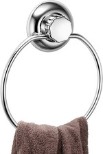 No-Drill Suction Towel Ring – Stainless Steel, Rust-Free for Bathroom & Kitchen