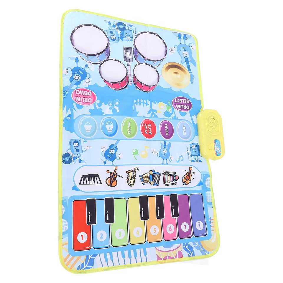 Piano Music Mat Floor Keyboard Dance Mat Playmat Carpet Supply(Blue) Spare - Image 4 of 4