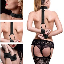 BDSM Sex Bondage Neck to Wrist Restraints Kit, Sex Toys for Couple Adjustable US
