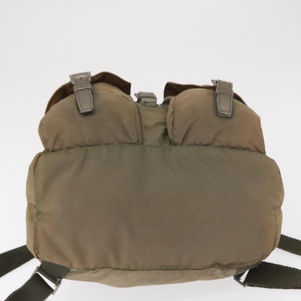 PRADA Backpack Nylon Beige Silver Auth 164845 thumbnail 11