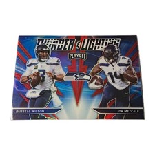 2021 Playoff Russell Wilson DK Metcalf Thunder And Lightning Red Prizm Seattle 